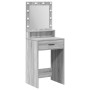 Mesa de tocador con luces LED Gris Sonoma 50x41x135 cm de , Tocadores para dormitorios - Ref: Foro24-865096, Precio: 97,73 €,...