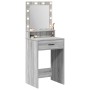 Mesa de tocador con luces LED Gris Sonoma 50x41x135 cm de , Tocadores para dormitorios - Ref: Foro24-865096, Precio: 97,73 €,...