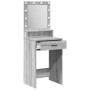 Mesa de tocador con luces LED Gris Sonoma 50x41x135 cm de , Tocadores para dormitorios - Ref: Foro24-865096, Precio: 97,73 €,...