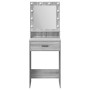 Mesa de tocador con luces LED Gris Sonoma 50x41x135 cm de , Tocadores para dormitorios - Ref: Foro24-865096, Precio: 97,73 €,...