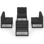 Juego de muebles de jardín 4 pzas y cojines madera pino maciza de vidaXL, Conjuntos de jardín - Ref: Foro24-3076313, Precio: ...