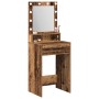 Mesa de tocador  con luces LED de madera envejecida 50x41x135 cm | Foro24.es | Tu tienda online para hogar, jardín y más Foro24.es