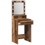 Mesa de tocador  con luces LED de madera envejecida 50x41x135 cm | Foro24.es | Tu tienda online para hogar, jardín y más Foro24.es