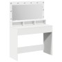 mesa de tocador blanca con luces LED - 100x41x135 cm de , Tocadores para dormitorios - Ref: Foro24-865100, Precio: 131,68 €, ...