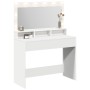 mesa de tocador blanca con luces LED - 100x41x135 cm de , Tocadores para dormitorios - Ref: Foro24-865100, Precio: 131,68 €, ...