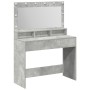 Mesa de tocador  con luces LED Gris Concreto 100x41x135 cm | Foro24.es | Tu tienda online para hogar, jardín y más Foro24.es