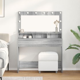 Comprar Mesa de tocador con luces LED en gris