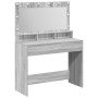 Mesa de tocador  con luces LED en gris Sonoma 100x41x135 cm | Foro24.es | Tu tienda online para hogar, jardín y más Foro24.es