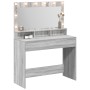 Mesa de tocador  con luces LED en gris Sonoma 100x41x135 cm | Foro24.es | Tu tienda online para hogar, jardín y más Foro24.es