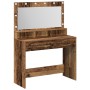 Mesa de Tocador con Luces LED - Madera Vintage - 100x41x135 cm | Foro24.es | Tu tienda online para hogar, jardín y más Foro24.es