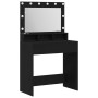 Mesa de Maquillaje  con Luces LED - Madera Negra 79x41x135 cm | Foro24.es | Tu tienda online para hogar, jardín y más Foro24.es