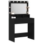 Mesa de Maquillaje  con Luces LED - Madera Negra 79x41x135 cm | Foro24.es | Tu tienda online para hogar, jardín y más Foro24.es