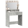 Tocador con Luces LED Gris Concreto 79x41x135 cm | Foro24.es | Tu tienda online para hogar, jardín y más Foro24.es