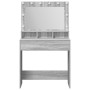 Mesa tocador con luces LED Gris Sonoma 79x41x135 cm de , Tocadores para dormitorios - Ref: Foro24-865114, Precio: 115,14 €, D...