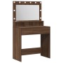 Mesa de Tocador  con Luces LED en Roble Marrón 79x41x135 cm | Foro24.es | Tu tienda online para hogar, jardín y más Foro24.es