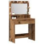 Mesa de tocador  con luces LED de madera antigua 79x41x135 cm | Foro24.es | Tu tienda online para hogar, jardín y más Foro24.es