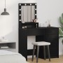 Mesa de maquillaje con luces LED en roble negro 50x41x135 cm de , Tocadores para dormitorios - Ref: Foro24-865119, Precio: 94...