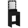 Mesa de maquillaje con luces LED en roble negro 50x41x135 cm de , Tocadores para dormitorios - Ref: Foro24-865119, Precio: 94...
