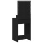 Mesa de maquillaje con luces LED en roble negro 50x41x135 cm de , Tocadores para dormitorios - Ref: Foro24-865119, Precio: 94...