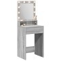Mesa de tocador con luces LED en Gris Sonoma - 50x41x135 cm de , Tocadores para dormitorios - Ref: Foro24-865123, Precio: 93,...