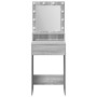 Mesa de tocador con luces LED en Gris Sonoma - 50x41x135 cm de , Tocadores para dormitorios - Ref: Foro24-865123, Precio: 93,...