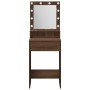 Escritorio de Maquillaje con Luces LED - Roble Marrón - 50x41x135 cm | Foro24.es | Tu tienda online para hogar, jardín y más Foro24.es