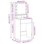 Toallero con luces LED Roble Artesano 50x41x135 cm de , Tocadores para dormitorios - Ref: Foro24-865126, Precio: 90,31 €, Des...