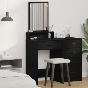 Tocador con Cajones Negro Roble 50x41x140 cm de , Tocadores para dormitorios - Ref: Foro24-865128, Precio: 83,87 €, Descuento...