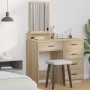 Mesita de Tocador con Cajones en Roble Sonoma 50x41x140 cm de , Tocadores para dormitorios - Ref: Foro24-865129, Precio: 75,4...