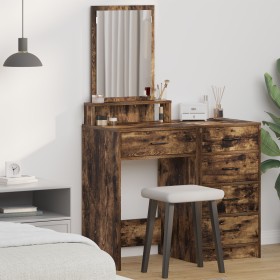 Tocador con Cajones de Roble Ahumado 50x41x140 cm de , Tocadores para dormitorios - Ref: Foro24-865131, Precio: 77,00 €, Desc...
