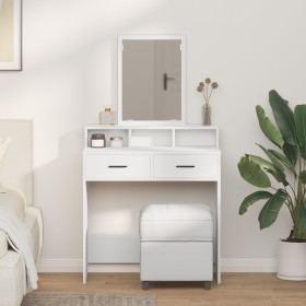 mesa de tocador con cajones Blanca 79x41x140 cm de , Tocadores para dormitorios - Ref: Foro24-865136, Precio: 97,96 €, Descue...
