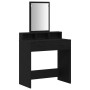 Mesa de tocador Roble negro MDF y vidrio 79 x 41 x 140 cm Tocador de , Tocadores para dormitorios - Ref: Foro24-865137, Preci...