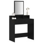 Mesa de tocador Roble negro MDF y vidrio 79 x 41 x 140 cm Tocador de , Tocadores para dormitorios - Ref: Foro24-865137, Preci...