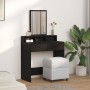 Mesa de tocador Roble negro MDF y vidrio 79 x 41 x 140 cm Tocador de , Tocadores para dormitorios - Ref: Foro24-865137, Preci...