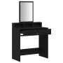 Mesa de tocador Roble negro MDF y vidrio 79 x 41 x 140 cm Tocador de , Tocadores para dormitorios - Ref: Foro24-865137, Preci...