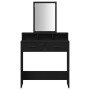 Mesa de tocador Roble negro MDF y vidrio 79 x 41 x 140 cm Tocador de , Tocadores para dormitorios - Ref: Foro24-865137, Preci...
