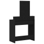 Mesa de tocador Roble negro MDF y vidrio 79 x 41 x 140 cm Tocador de , Tocadores para dormitorios - Ref: Foro24-865137, Preci...