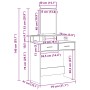 Tocador con Cajones en Roble Ahumado 79x41x140 cm | Foro24.es | Tu tienda online para hogar, jardín y más Foro24.es