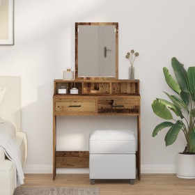 Toallero de con cajones de madera reciclada 79x41x140 cm de , Tocadores para dormitorios - Ref: Foro24-865143, Precio: 94,88 ...