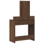 Mesa de Maquillaje con Cajones de Madera de Roble Marrón 79x41x140 cm de , Tocadores para dormitorios - Ref: Foro24-865142, P...