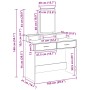 Mesa de Tocador  con Cajones Roble Sonoma 100x41x140 cm | Foro24.es | Tu tienda online para hogar, jardín y más Foro24.es