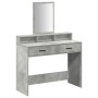 Mesa de Tocador  con Cajones en Gris Concreto 100x41x140 cm | Foro24.es | Tu tienda online para hogar, jardín y más Foro24.es