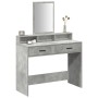 Mesa de Tocador  con Cajones en Gris Concreto 100x41x140 cm | Foro24.es | Tu tienda online para hogar, jardín y más Foro24.es