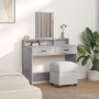 Mesa de Tocador  con Cajones en Gris Concreto 100x41x140 cm | Foro24.es | Tu tienda online para hogar, jardín y más Foro24.es