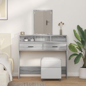 Comprar Mesa de tocador con cajones Gris Sonoma