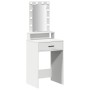 Mesa de tocador con luces LED Blanca 50x41x140 cm de , Tocadores para dormitorios - Ref: Foro24-865154, Precio: 93,90 €, Desc...