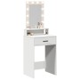 Mesa de tocador con luces LED Blanca 50x41x140 cm de , Tocadores para dormitorios - Ref: Foro24-865154, Precio: 93,90 €, Desc...