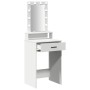 Mesa de tocador con luces LED Blanca 50x41x140 cm de , Tocadores para dormitorios - Ref: Foro24-865154, Precio: 93,90 €, Desc...