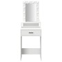 Mesa de tocador con luces LED Blanca 50x41x140 cm de , Tocadores para dormitorios - Ref: Foro24-865154, Precio: 93,90 €, Desc...