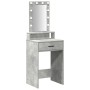 Mesa de Maquillaje con Luces LED Gris Concreto 50x41x140 cm de , Tocadores para dormitorios - Ref: Foro24-865157, Precio: 92,...